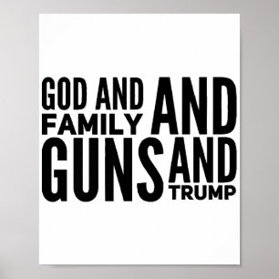 Männer, Familie und Waffen und Trump für Patriot Poster