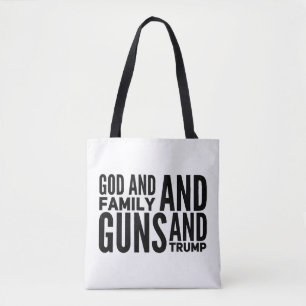Männer, Familie und Waffen und Trump für Patriot Tasche