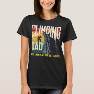 Männer Felsen klettern Vater Bergsteiger Wanderer T-Shirt