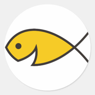 Männer-Fischer - Matthew 4:19 Runder Aufkleber