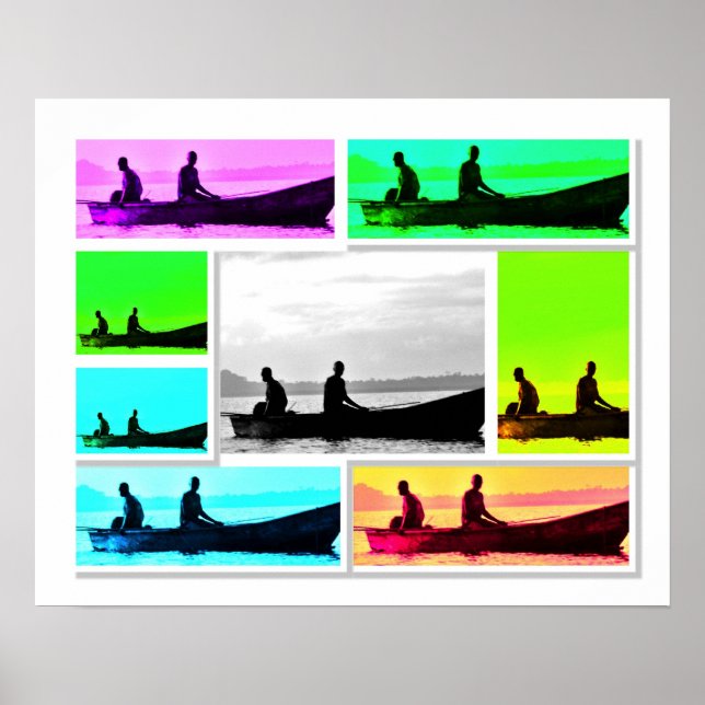 Männer-Fischer Poster (Vorne)