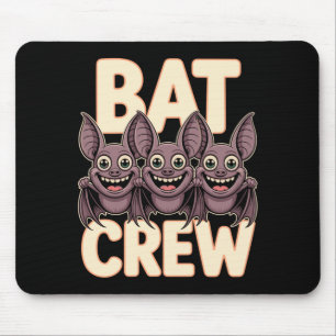 Männer Fledermaus-Crew lustige Cartoon fliegende N Mousepad