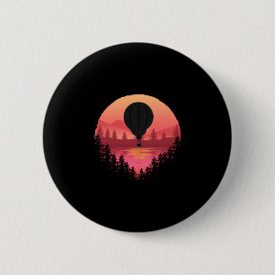 Männer fliegender Heißluftballon_ coole Leistung Button