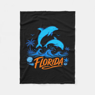 Männer Florida Delfine spielerisch Ozeanwellen Des Fleecedecke