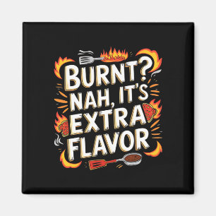 Männer Food Lover verbrannt extra Geschmack Retro Magnet