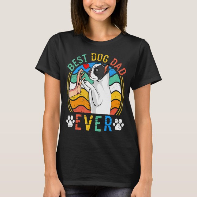 Männer Französischer Bulldog Bester Hund Vater je  T-Shirt (Vorderseite)