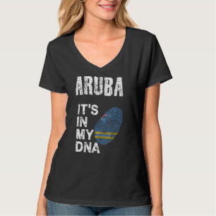 Männer Frauen Aruba Nationalstolz DNA Fingerprint T-Shirt