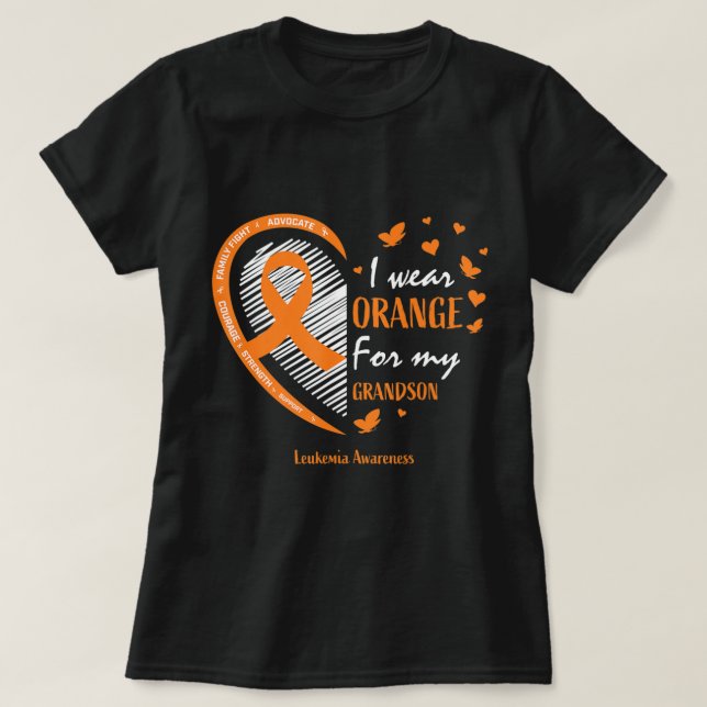 Männer Frauen ich trage Orange für meine Entenson  T-Shirt (Design vorne)