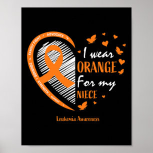 Männer Frauen ich trage Orange für meine Nichte Le Poster