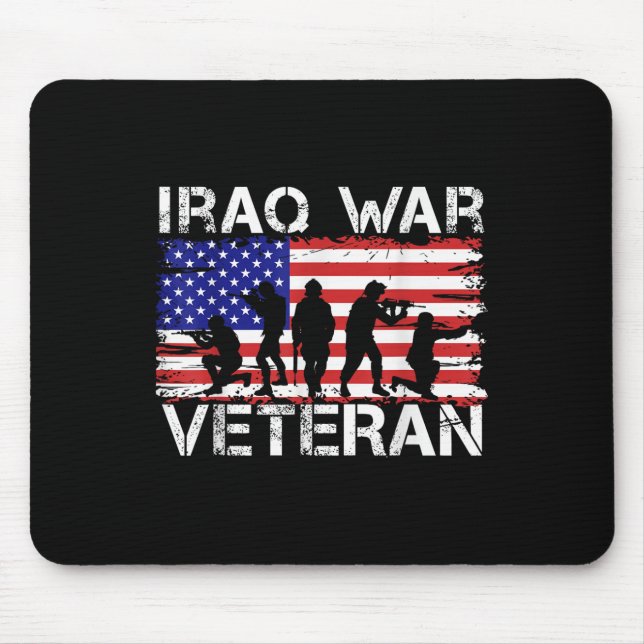 Männer Frauen Irak Krieg Veteran Mousepad (Vorne)