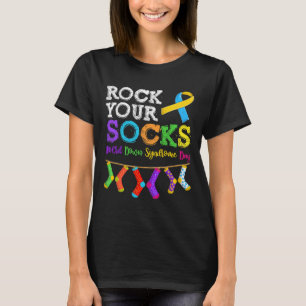 Männer Frauen Kind Down-Syndrom-Bewusstsein T-Shirt