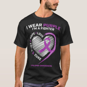 Männer Frauen Kinder ich trage Lila im Kampf Epile T-Shirt