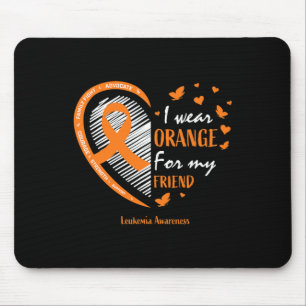 Männer Frauen Orange für meine Freundin Leukämie A Mousepad