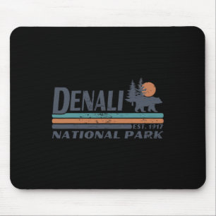 Männer Frauen Retro Denali Nationalpark Berge Wand Mousepad