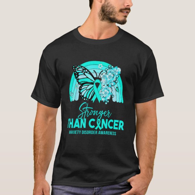 Männer Frauen stärker als Angststörung Regenbogen T-Shirt (Vorderseite)