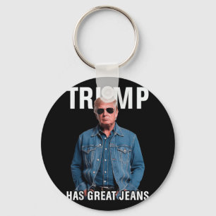 Männer Frauen Trump große Jeans Funny Meme Schlüsselanhänger