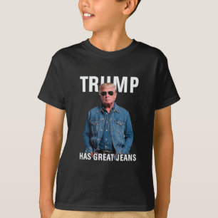 Männer Frauen Trump Hat Tolle Jeans Lustiges Meme  T-Shirt