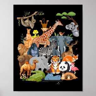 Männer Frauen und Kinder Zoo Day Party Niedlich 22 Poster