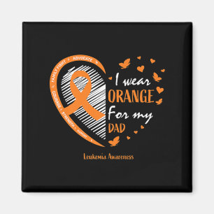 Männer Frauen Vater ich trage Orange für meinen Va Magnet