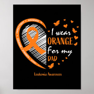 Männer Frauen Vater ich trage Orange für meinen Va Poster