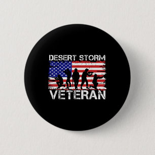 Männer Frauen Wüstenschild Vet Wüstensturm Veteran Button