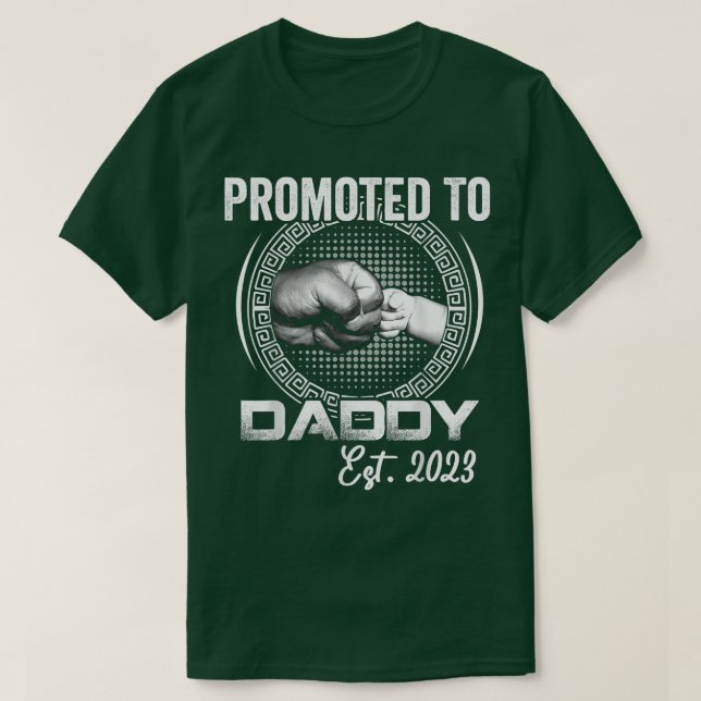 Männer für Daddy Est 2023 Freundliche Schwangersch T-Shirt (Design vorne)
