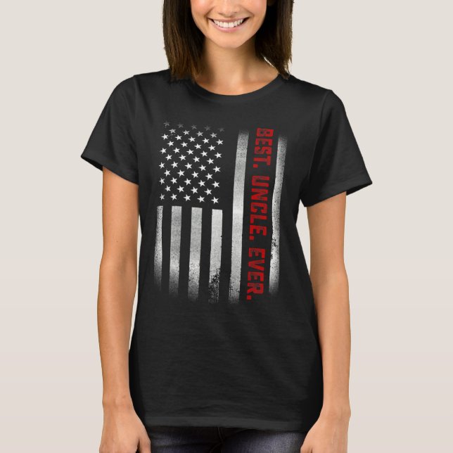 Männer für den besten Onkel je US-Flagge T-Shirt (Vorderseite)