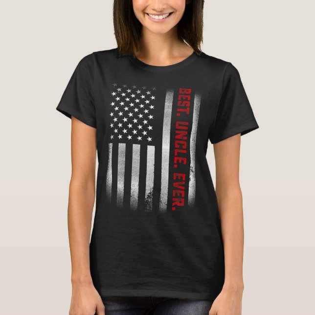 Männer für den besten Onkel je US-Flagge T-Shirt (Vorderseite)