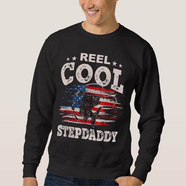 Männer für Vatertagsfischen Cool Stepdaddy Sweatshirt (Vorderseite)