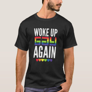 Männer Gay Pride LGBT Rainbow Weckte wieder schwul T-Shirt