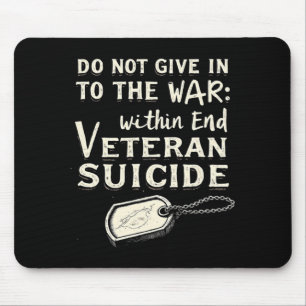 Männer geben im Krieg im Inneren nicht auf End Vet Mousepad