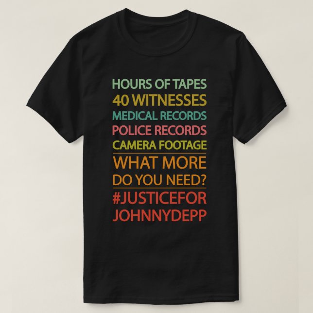 Männer Gerechtigkeit für Johnny Depp T-Shirt (Design vorne)