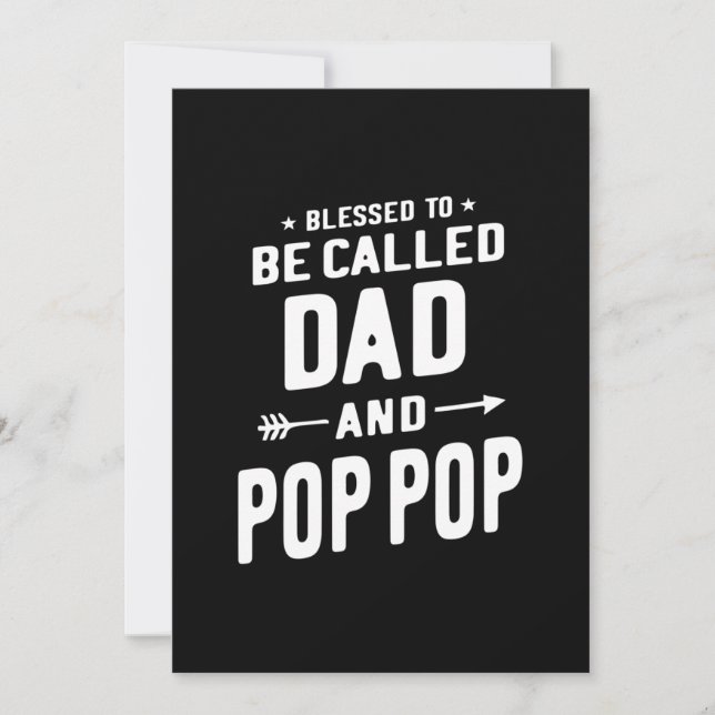 Männer gesegnet, als Vater und Pop-Pop-Väter bezei Dankeskarte (Vorderseite)