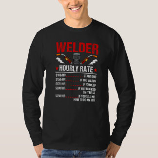 Männer gestresst Retro-Schweißer Stundensatz  Schw T-Shirt
