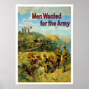 Männer gewollt für die Armee -- WW1 Poster