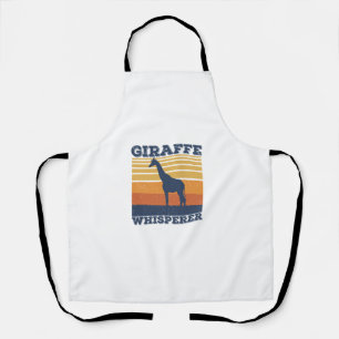 Männer Giraffe Flüsterer Retro Afrikanisches Tier  Schürze