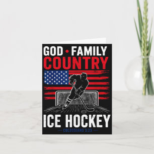 Männer Gott Familie Land Eishockey patriotisch Karte