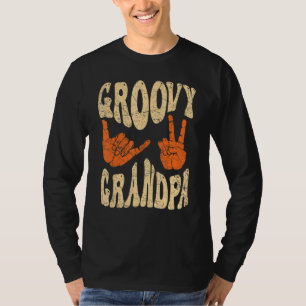 Männer Groovy Opa 70er Ästhetik Nostalgie 1970er T-Shirt