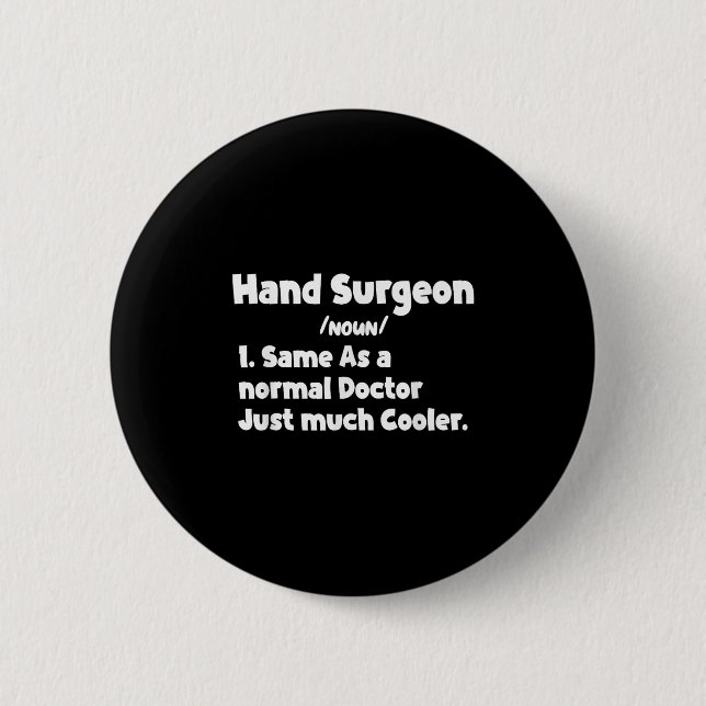 Männer Hand Chirurg Definition Operation Doctor Ha Button (Vorderseite)