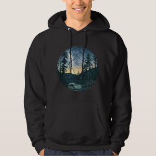 Männer Heilige Geometrie trifft Natur Outdoor Berg Hoodie