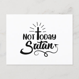 Männer heute nicht Satan V-Neck Graphic T - Shirt Postkarte