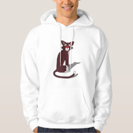 Männer-Hoodie mit süßer brauner Katzengrafik | Ori Hoodie