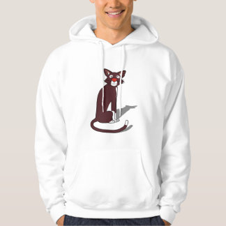 Männer-Hoodie mit süßer brauner Katzengrafik | Ori Hoodie