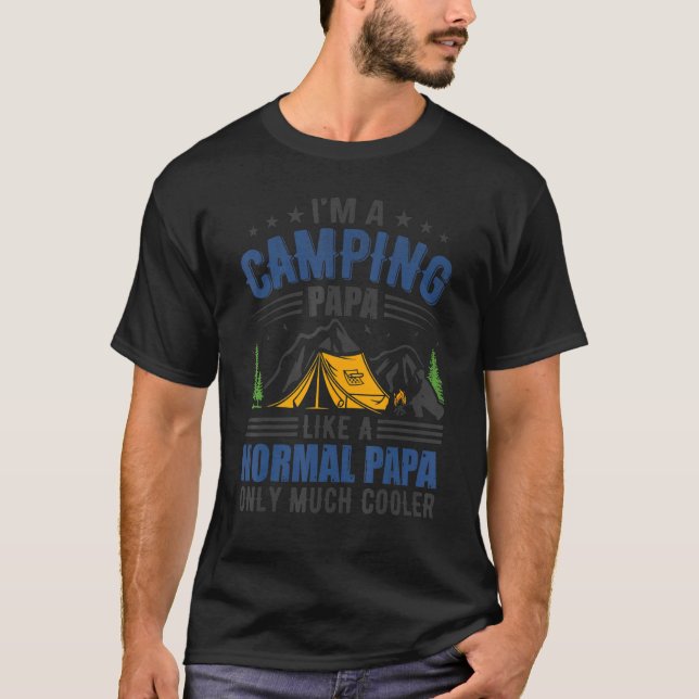 Männer Ich bin ein Camping Papa normal nur viel co T-Shirt (Vorderseite)