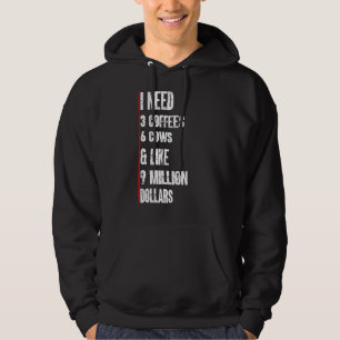 Männer ich brauche 3 Kaffee 6 Kühe und 9 Millionen Hoodie
