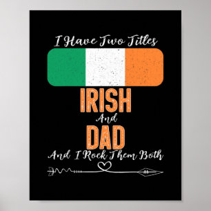 Männer ich habe zwei Titel Irland und Vater Irland Poster
