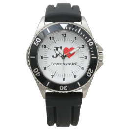 Männer - ich höre schwarze Gummi Strap Watch Armbanduhr