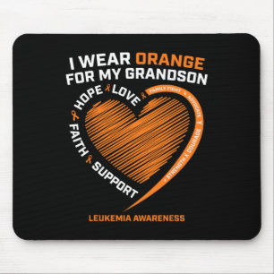Männer ich trage Orange für meine Enkelin Leukämie Mousepad