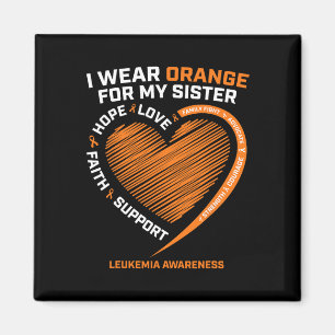Männer ich trage Orange für meine Schwester Leukäm Magnet