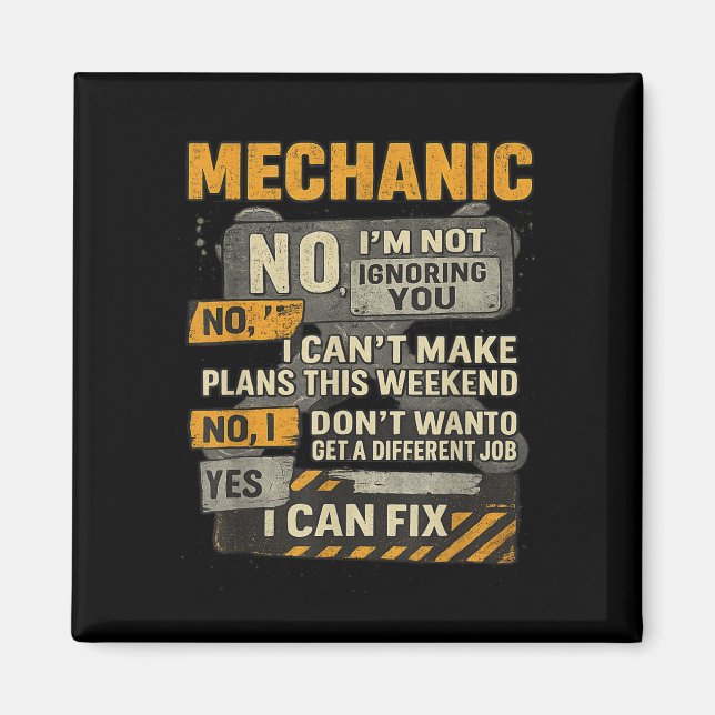 Männer ignorieren Ihren mechanischen Spaß nicht Magnet (Vorne)